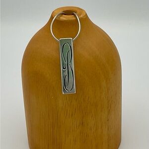 Vintage bold 3D box 925 Sterling Silver Initial “B” pendant with 20” snake chain